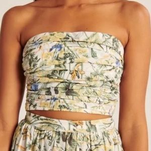 A&F • Strapless Poplin Top • Size Medium